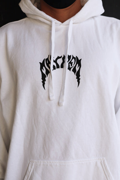 Pullover hoodie [MAYHEM BOLTS] WHITE