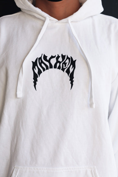 Pullover hoodie [MAYHEM BOLTS] WHITE