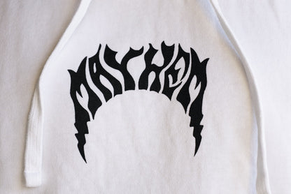 Pullover hoodie [MAYHEM BOLTS] WHITE