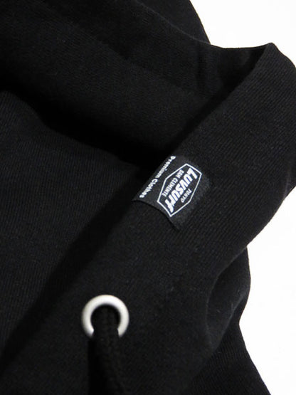 Original 12oz Double Zip Hoodie [GOOD VIBES] (Fleece Lined) BLACK