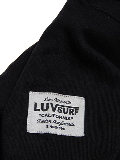 Original 12oz Double Zip Hoodie [GOOD VIBES] (Fleece Lined) BLACK