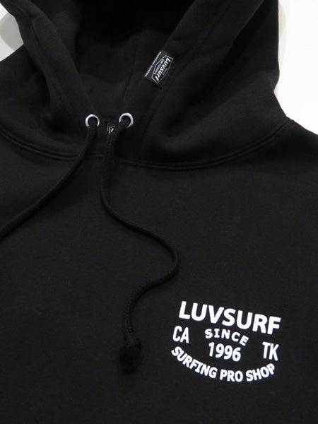 Sweatshirt pullover hoodie (fleece-lined) [SINCE] BLACK