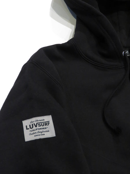 Original Sweatshirt Pullover Hoodie (Fleece Lined) [GOOD VIBES] BLACK