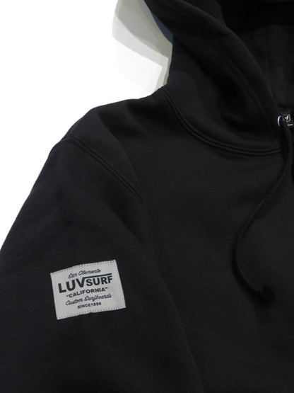 Original Sweatshirt Pullover Hoodie (Fleece Lined) [GOOD VIBES] BLACK