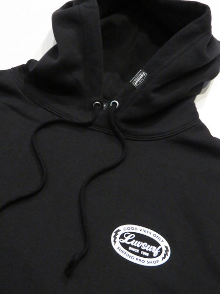 Original Sweatshirt Pullover Hoodie (Fleece Lined) [GOOD VIBES] BLACK