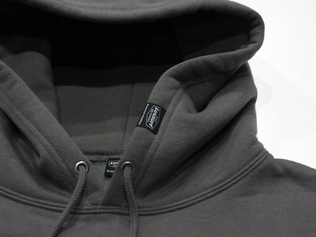 Back Print Pullover Hoodie (Fleece Lined) [GOOD VIBES] CEMENT / Size L