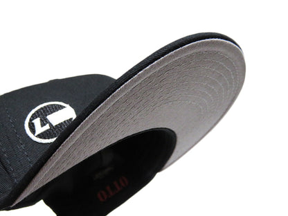 Cotton Twill Flat Visor Cap [Racing Icon] BLACK