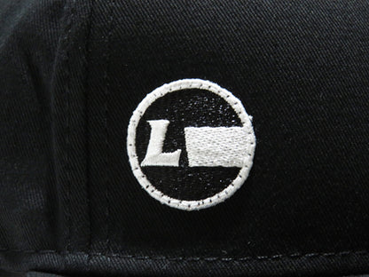 Cotton Twill Flat Visor Cap [Racing Icon] BLACK