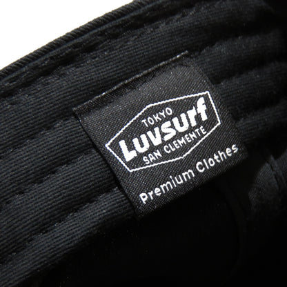 Cotton Twill Flat Visor Embroidered Cap [Racing Icon] BLACK