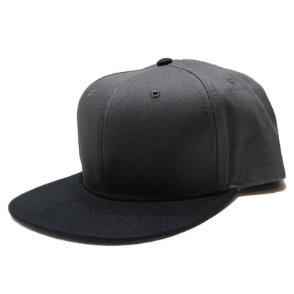 Cotton Twill Flat Visor Cap [Racing Icon] BLACK/CHARCOAL