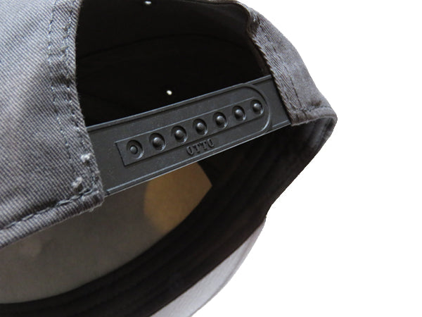 Cotton Twill Flat Visor Cap [Racing Icon] BLACK/CHARCOAL