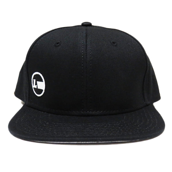 Cotton Twill Flat Visor Cap [Racing Icon] BLACK
