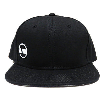 Cotton Twill Flat Visor Cap [Racing Icon] BLACK