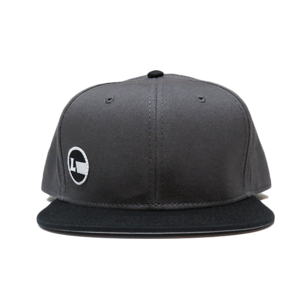 Cotton Twill Flat Visor Cap [Racing Icon] BLACK/CHARCOAL
