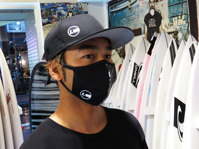 Cotton Twill Flat Visor Cap [Racing Icon] BLACK