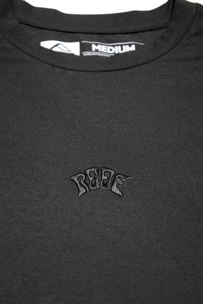 CENTER LOGO HYBRID RASHGUARD T-SHIRT / BLACK Amphibious