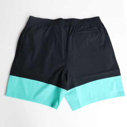 Amphibious board shorts / BLACK AQUA