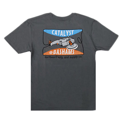 『CATALYST』Tシャツ [@BASHAMS GRINDER] GREY