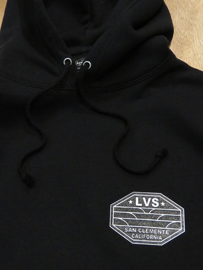 Sweatshirt pullover hoodie (fleece lining) [Lowers] BLACK / L size