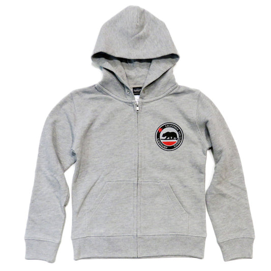50% Off! Kids' Zip-Up Hoodie [Cali Bear] / H.GREY