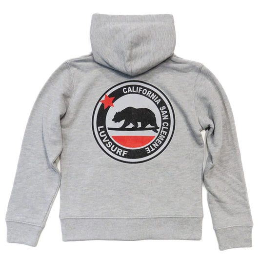 50% Off! Kids' Zip-Up Hoodie [Cali Bear] / H.GREY