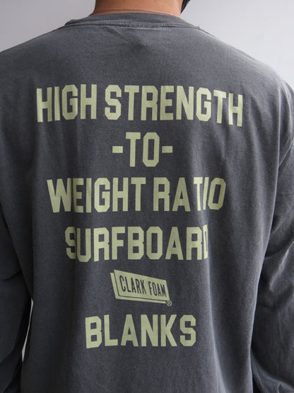 『CLARK FOAM』PIGMENT Long Sleeve T-Shirt / BLACK