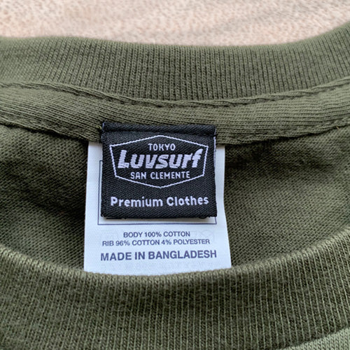 『Luvsurf』Tシャツ [PALM] アーミーグリーン