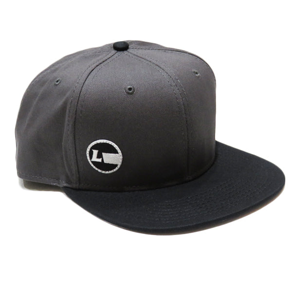 Cotton Twill Flat Visor Cap [Racing Icon] BLACK/CHARCOAL