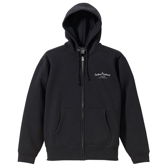 10oz Sweat Full-Zip Hoodie [Custom Surfboards] (Fleece-Lined) Black