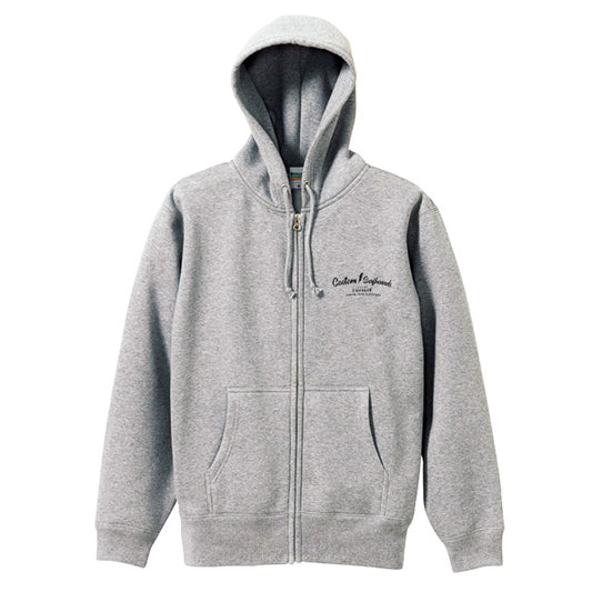 10oz Sweat Full-Zip Hoodie [Custom Surfboards] (Fleece-Lined) H.GREY