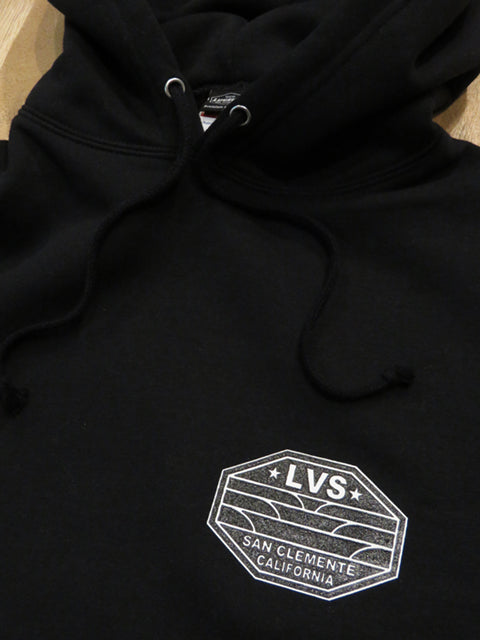 Sweatshirt pullover hoodie (fleece lining) [Lowers] BLACK / L size