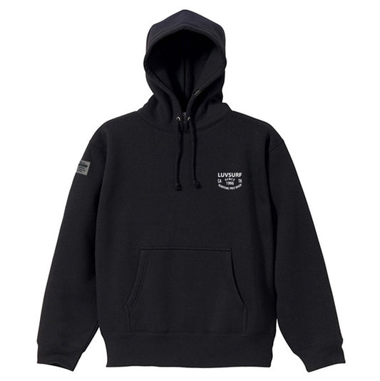 Sweatshirt pullover hoodie (fleece-lined) [SINCE] BLACK