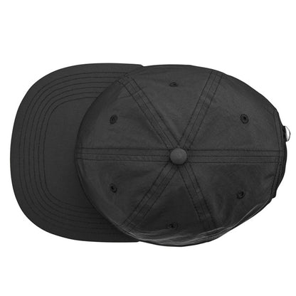 Nylon Urban Fit Baseball Cap [Racing Icon] BLACK