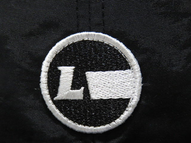Nylon Urban Fit Baseball Cap [Racing Icon] BLACK