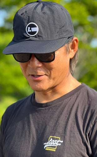 Nylon Urban Fit Baseball Cap [Racing Icon] BLACK