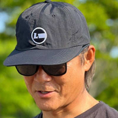 Nylon Urban Fit Baseball Cap [Racing Icon] BLACK