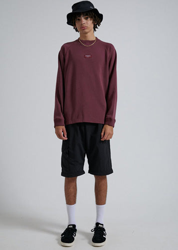 30% Off Sale! Unisex Raglan Crew Neck [SOCIETY] Wine