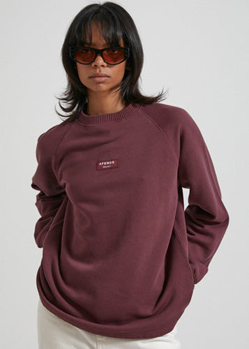 30% Off Sale! Unisex Raglan Crew Neck [SOCIETY] Wine