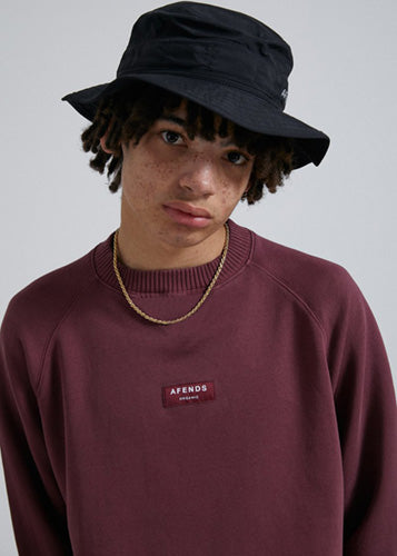 30% Off Sale! Unisex Raglan Crew Neck [SOCIETY] Wine