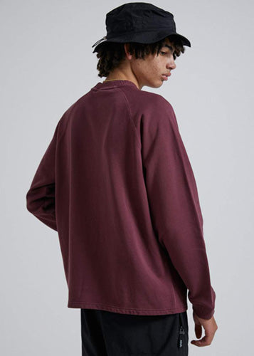 30% Off Sale! Unisex Raglan Crew Neck [SOCIETY] Wine