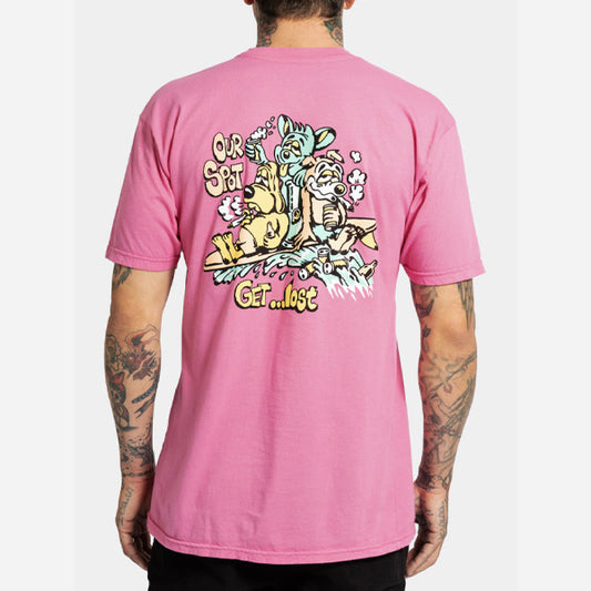 T-shirt [Party Wave Vintage Dye Tee] Psycho Pink / Size M