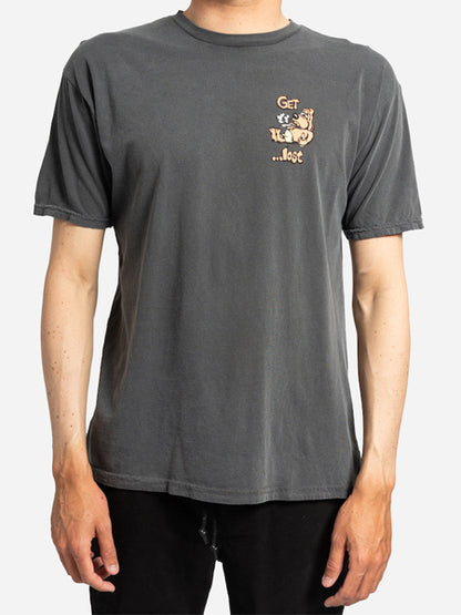 T-shirt [Party Wave Vintage Dye Tee] Vintage Black