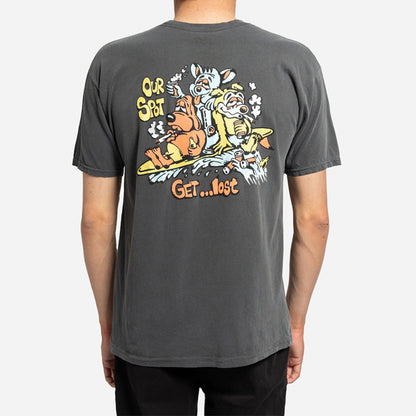 T-shirt [Party Wave Vintage Dye Tee] Vintage Black