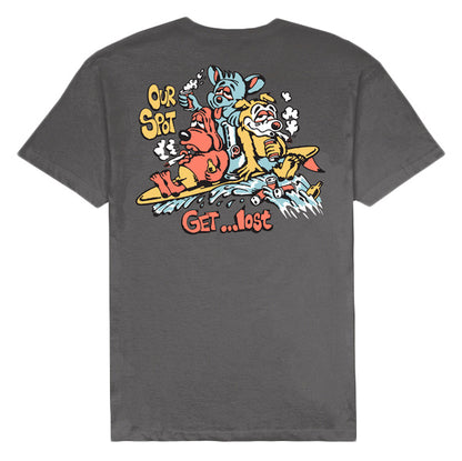 T-shirt [Party Wave Vintage Dye Tee] Vintage Black
