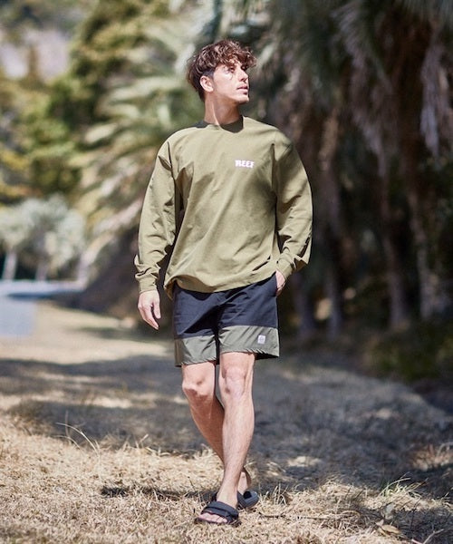 Amphibious board shorts / OLIVE