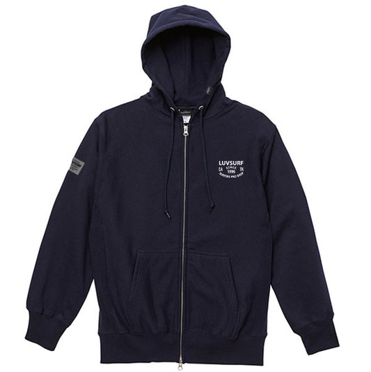 Original 12oz Double Zip Hoodie [SINCE] (Fleece Lined) Navy