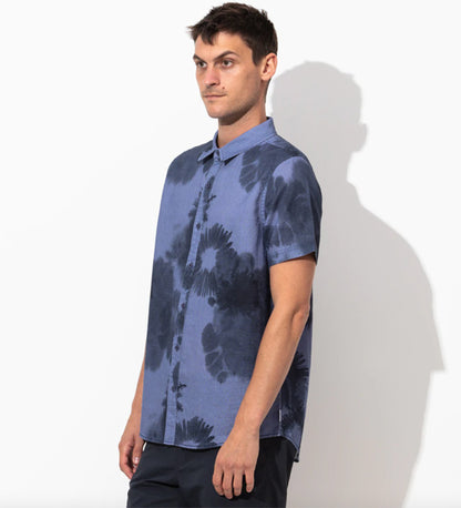 30% Off Sale! Washed Up Short Sleeve Shirt / Moon Light / Size L