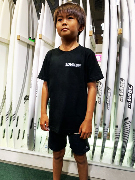 『Luvsurf』T恤 [LUV] 黑色 / 100cm・120cm