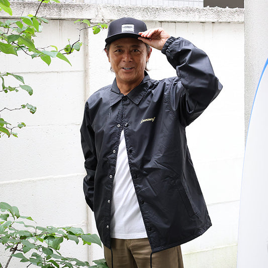 Original nylon coach jacket [CIE] (lined) BLACK